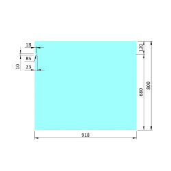 Transparentné ESG/VSG sklo medzi stĺpky 1000mm Transparentné ESG/VSG sklo medzi stĺpky 1000mm